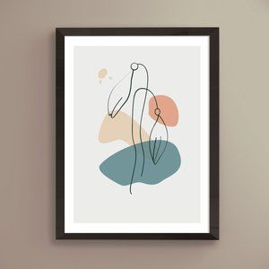 Modern Minimalist Abstract Nature Boho Wall Art Print Home Decor [No Fra…
